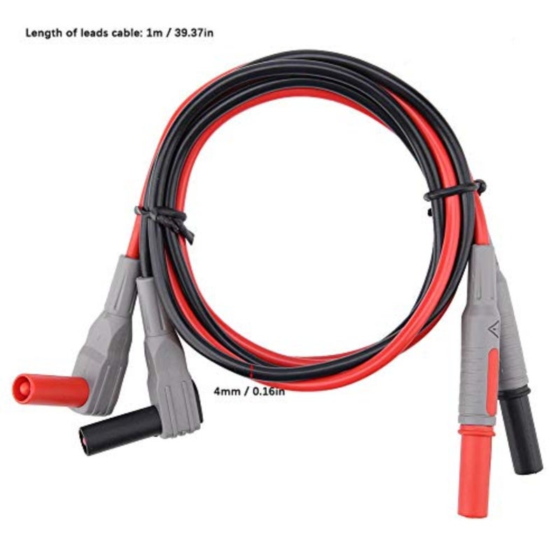 P1300D Digital Multimeter Test Leads Multimeter with Clips Replaceable Probe Tips - Image 3