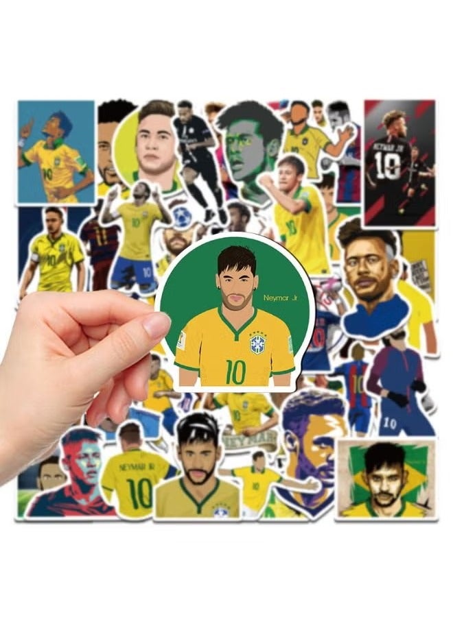 50 ورقة من ملصقات نجوم كرة القدم، ملصقات كرة قدم مقاومة للماء، مناسبة لأجهزة الكمبيوتر المحمولة، وألواح التزلج، وزجاجات المياه، وأجهزة الكمبيوتر، والهواتف المحمولة، والجيتار، وملصقات الأطفال والمراهقين البالغين - Image 5