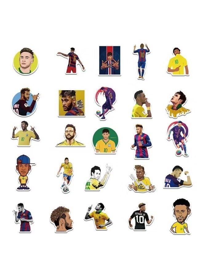 50 ورقة من ملصقات نجوم كرة القدم، ملصقات كرة قدم مقاومة للماء، مناسبة لأجهزة الكمبيوتر المحمولة، وألواح التزلج، وزجاجات المياه، وأجهزة الكمبيوتر، والهواتف المحمولة، والجيتار، وملصقات الأطفال والمراهقين البالغين - Image 2