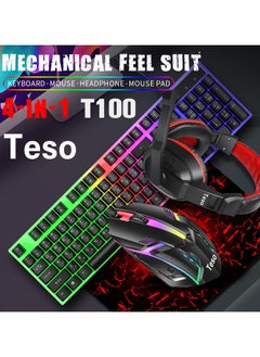 Teso Gaming Bundle 4 in 1 with RGB Light, Gaming Keyboard and Mouse, Gaming Headset, Mouse Pad  - Image 2
