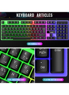 Teso Gaming Bundle 4 in 1 with RGB Light, Gaming Keyboard and Mouse, Gaming Headset, Mouse Pad  - Image 5