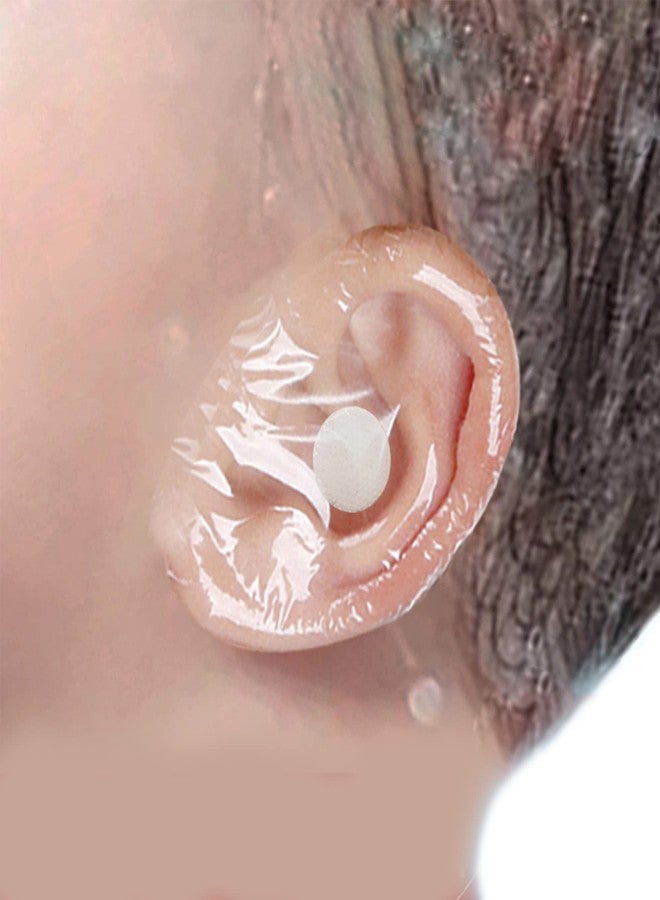 saicheek 60-Pack Baby Shower Ear Covers Baby Waterproof Ear Tapes Bath Protection Ear Covers for Kids Shower Swimming Use,Transparent Adhesive Ear Covers - Image 1