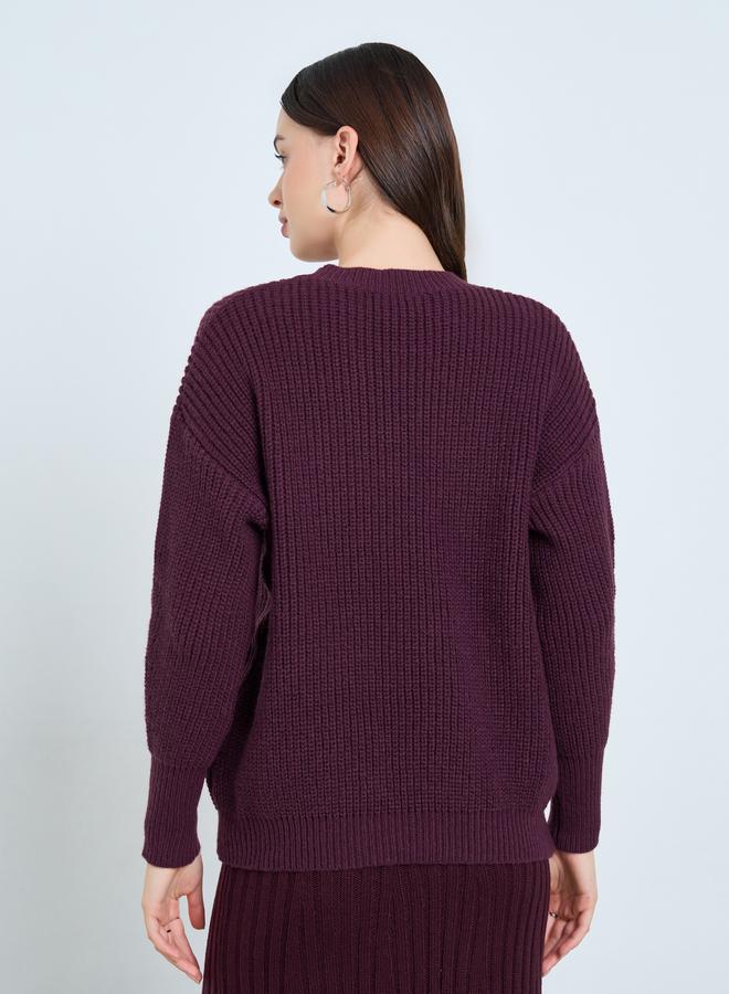 ستايلي سويتر محبوك مضلع - Image 4