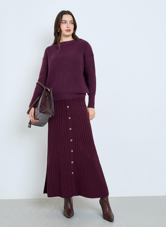 ستايلي سويتر محبوك مضلع - Image 2