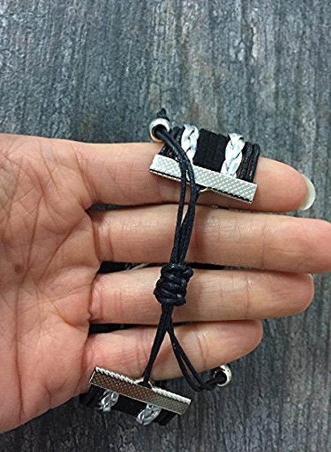 Infinity Collection Soccer Mom Bracelet - Black and Silver Adjustable Infinity Love Charm Wrap with I Love Soccer Pendant - Gift for Proud Soccer Moms - Image 3