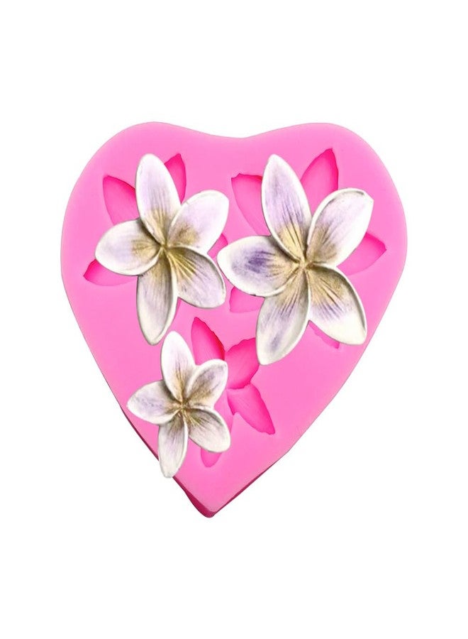 metulip 4Pcs Hibiscus Flower Fondant Molds Plumeria Mould Orchid Silicone Molds for Cake Decorating Chocolate Cupcake Topper Candy Polymer Clay Gum Paste - Image 5
