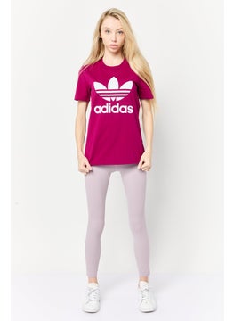 adidas Originals Women Sportswear Fit Short Sleeve Outdoor T-shirt, Purple  - Image 2