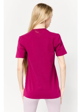 adidas Originals Women Sportswear Fit Short Sleeve Outdoor T-shirt, Purple  - Image 3