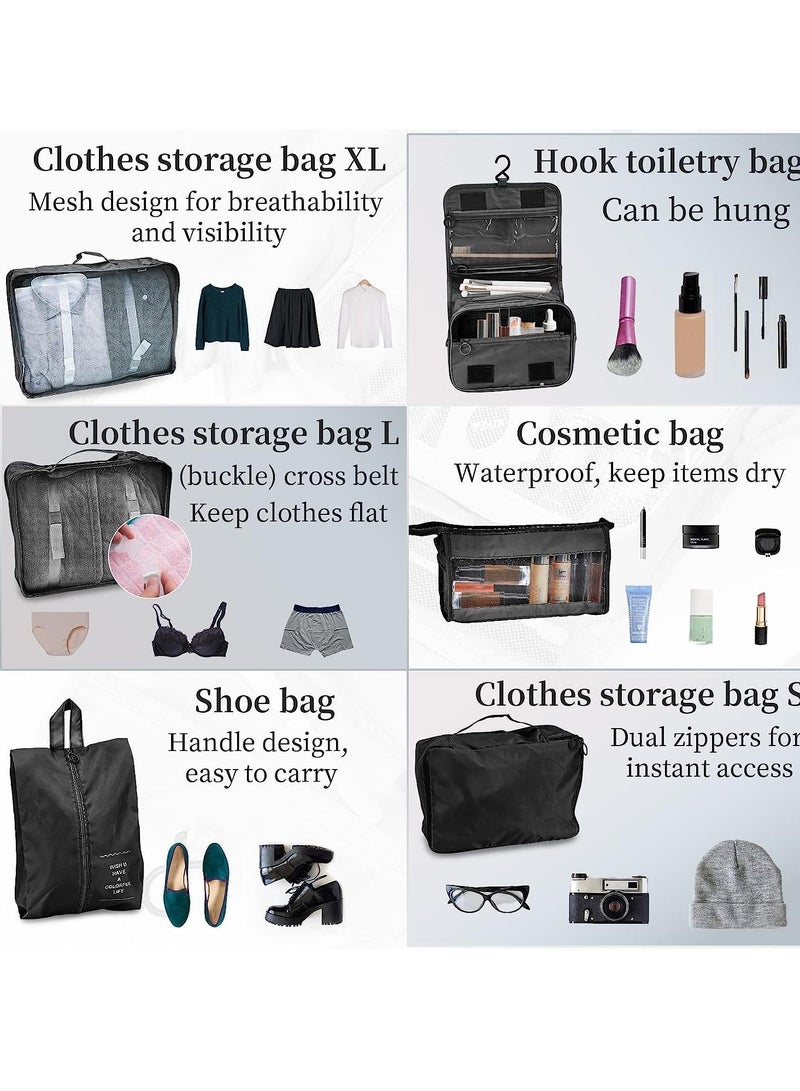 MIXDE 10Pcs Packing Cubes Luggage Packing Organizers for Travel Accessories, Travel Bags Organizer for Luggage, Suitcase Organizer Bags Set, Travel Essentials Luggage Organizer Bags  - Image 5