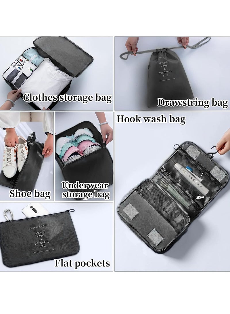MIXDE 10Pcs Packing Cubes Luggage Packing Organizers for Travel Accessories, Travel Bags Organizer for Luggage, Suitcase Organizer Bags Set, Travel Essentials Luggage Organizer Bags  - Image 4