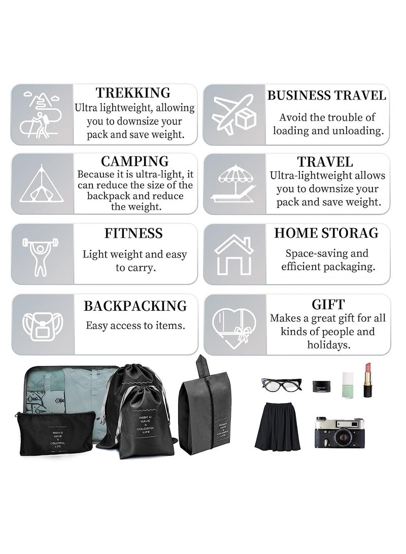 MIXDE 10Pcs Packing Cubes Luggage Packing Organizers for Travel Accessories, Travel Bags Organizer for Luggage, Suitcase Organizer Bags Set, Travel Essentials Luggage Organizer Bags  - Image 2