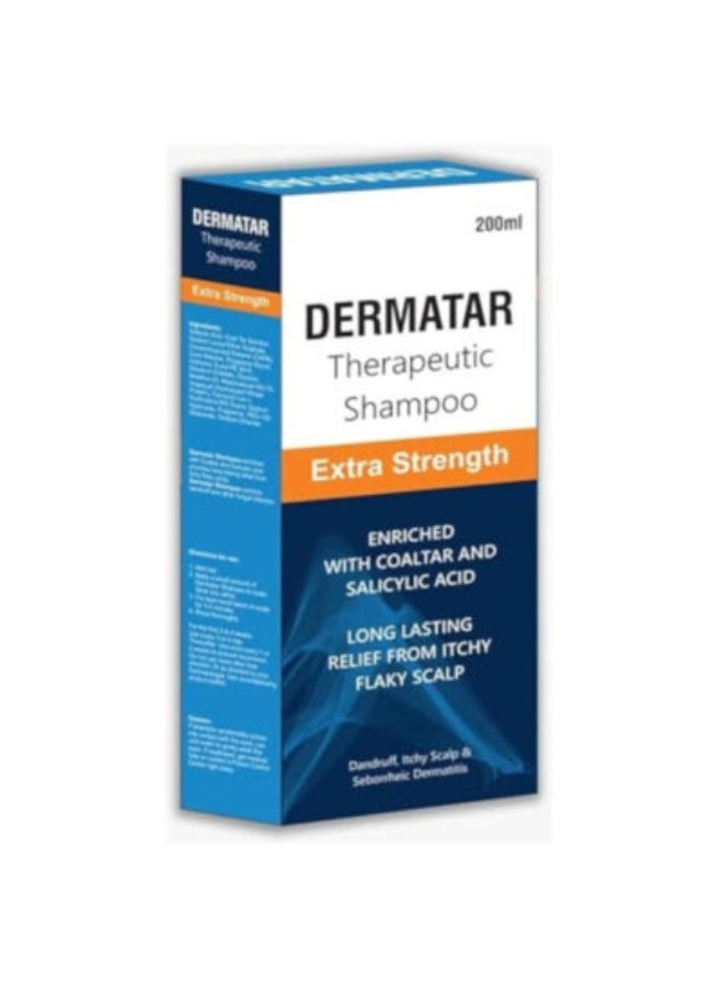 Dermatar Extra Strength Therapeutic Shampoo 200ml | Scalp & Hair Treatment | Anti-Dandruff & Nourishing Formula