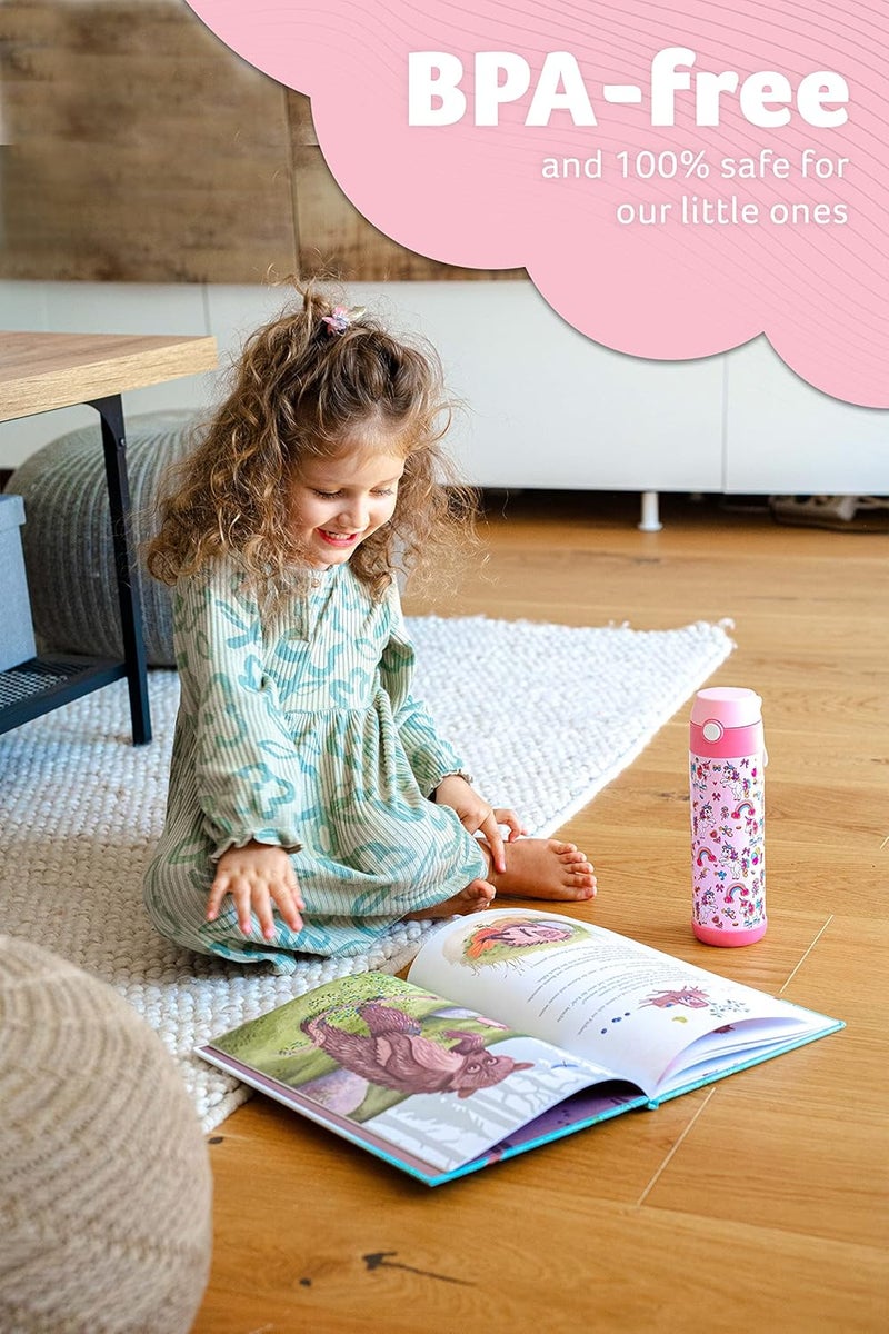 Jarlson® Children's Stainless Steel Drinking Bottle Mali [THERMOS FLASK] - Leak-Proof Children's Drinking Bottle - Thermos Flask Suitable for Carbonated Drinks - Thermo Drinking Bottle for School - Image 3