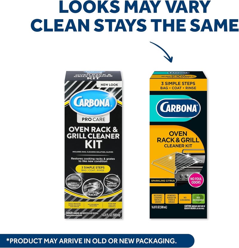 CARBONA Oven Rack & Grill Cleaner | Eliminates Thick Grease & Build-Up | Griddle & BBQ Cleaning Solution | 16.8 Fl Oz, 2 Pack - Image 3