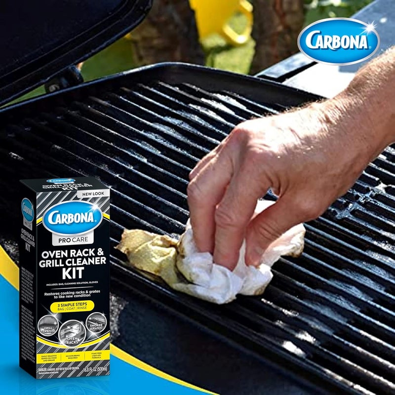 CARBONA Oven Rack & Grill Cleaner | Eliminates Thick Grease & Build-Up | Griddle & BBQ Cleaning Solution | 16.8 Fl Oz, 2 Pack - Image 2