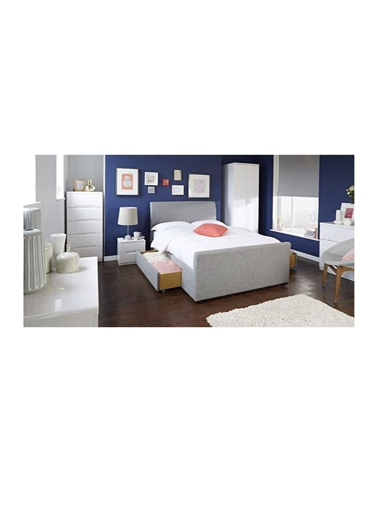 R2R FURNITURE Simple Bed With 2 Drawers Queen Size 160x200cm  - Image 2
