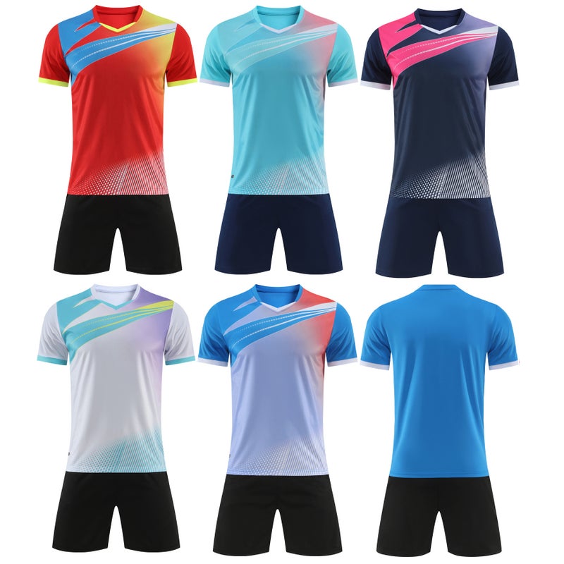 In-Stock 2025 Children'S Soccer Jersey Boys Competition Team Uniform Summer Training Double Side Pocket Short Sleeve Children'S Soccer Shirt - Image 5
