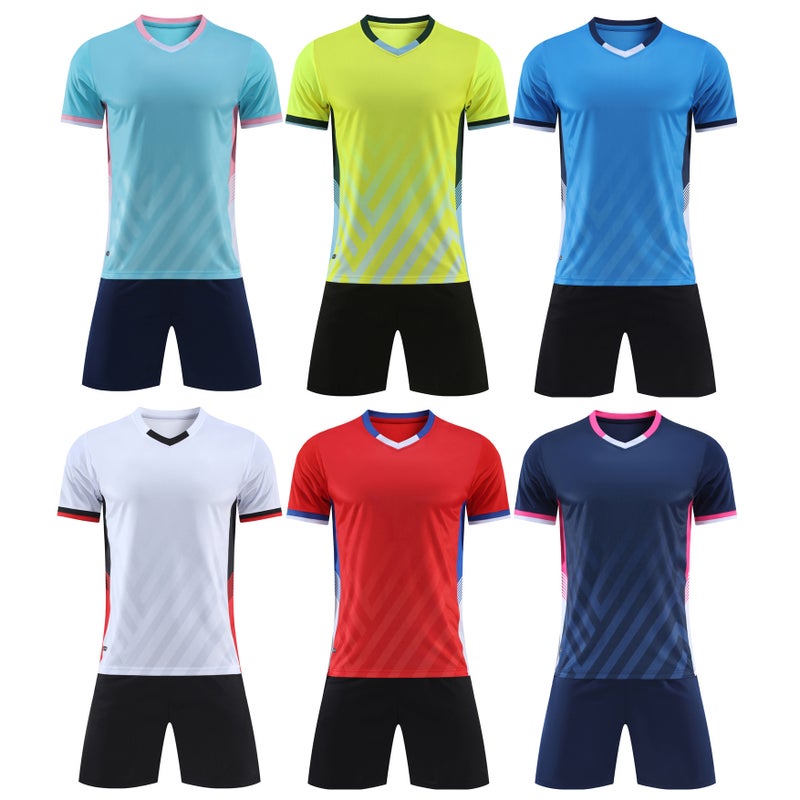 In-Stock 2025 Children'S Soccer Jersey Boys Competition Team Uniform Summer Training Double Side Pocket Short Sleeve Children'S Soccer Shirt - Image 4
