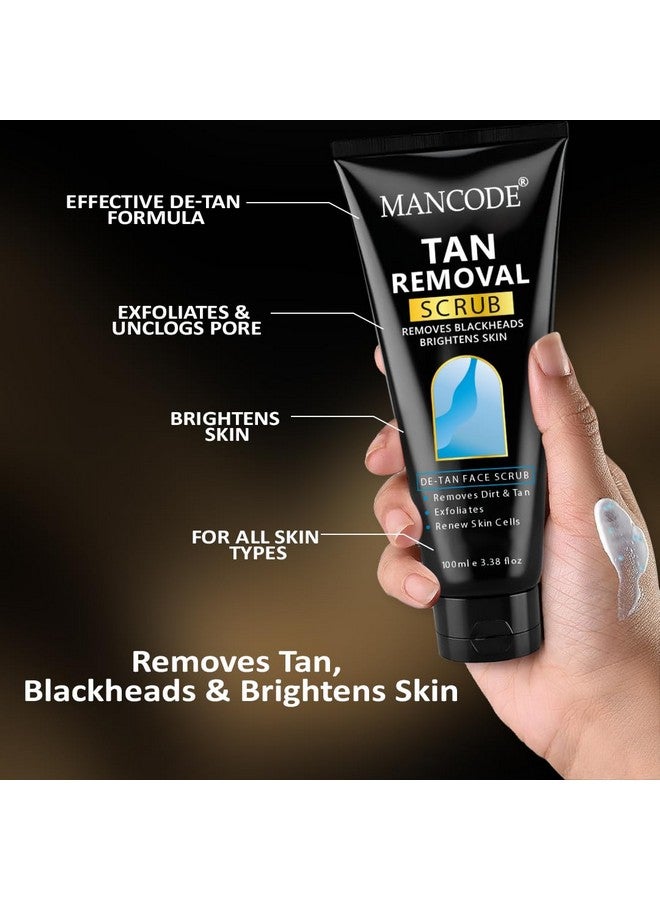MAN CODE MANCODE DeTan Scrub - Tan Removes Blackheads | Brightens Skin | De-Tan Face Scrub | Exfoliates & Renews Skin Cells- 100ml - Image 2