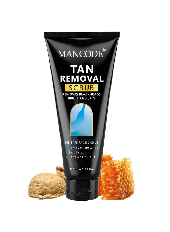 MAN CODE MANCODE DeTan Scrub - Tan Removes Blackheads | Brightens Skin | De-Tan Face Scrub | Exfoliates & Renews Skin Cells- 100ml - Image 1