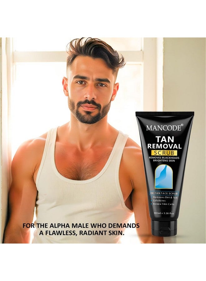 MAN CODE MANCODE DeTan Scrub - Tan Removes Blackheads | Brightens Skin | De-Tan Face Scrub | Exfoliates & Renews Skin Cells- 100ml - Image 4