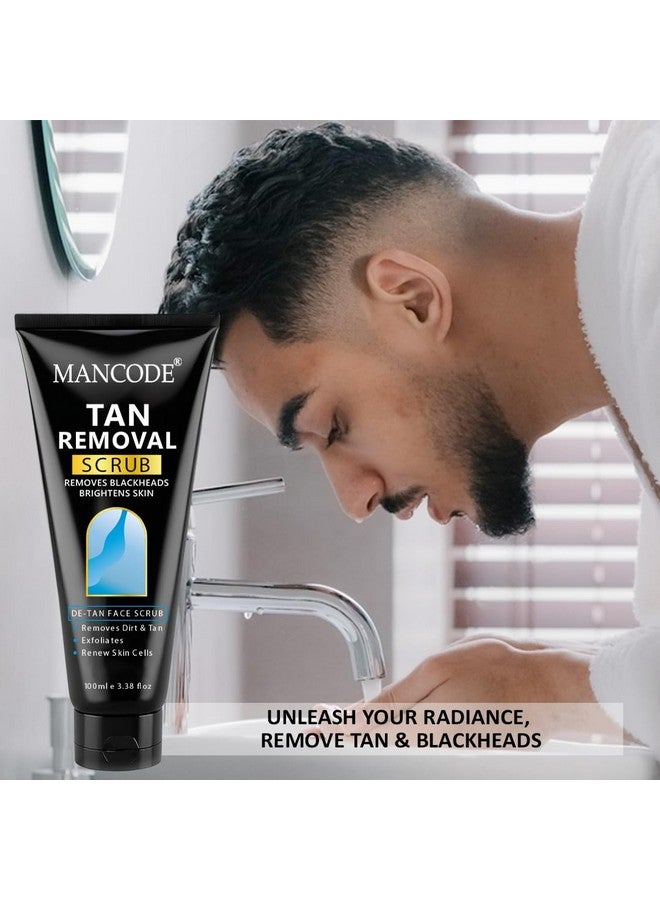MAN CODE MANCODE DeTan Scrub - Tan Removes Blackheads | Brightens Skin | De-Tan Face Scrub | Exfoliates & Renews Skin Cells- 100ml - Image 5