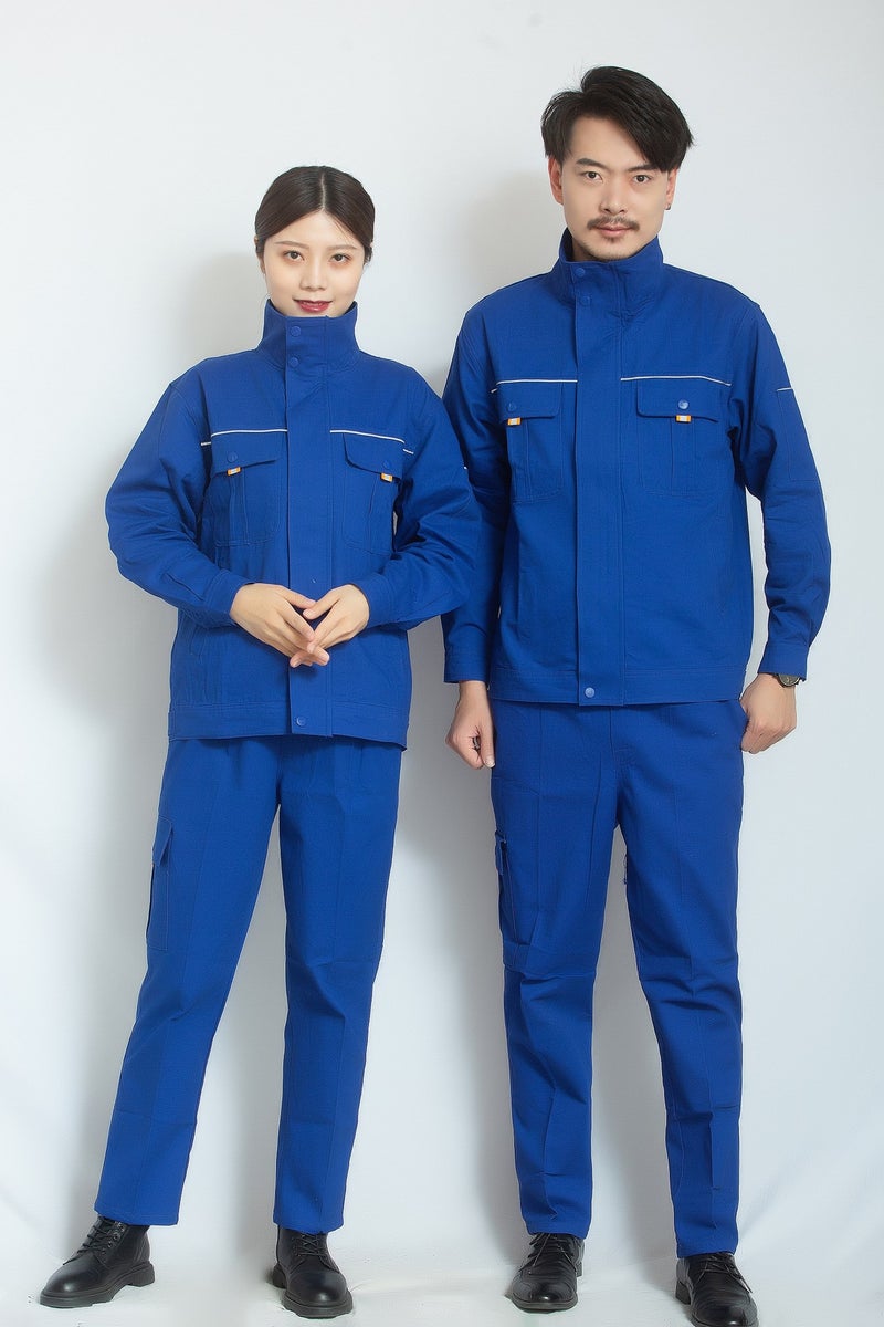Spring, Pure Cotton Stand-Up Collar Welding Clothing Work Clothes Suit Anti-Scalding And Wear-Resistant Construction Site Factory Workshop Labor Protection Clothing - Image 1