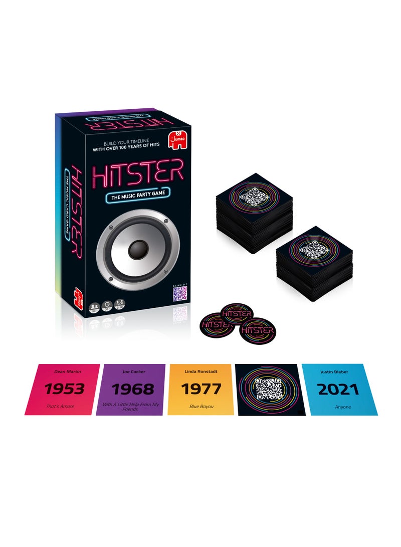 جامبو Hitster - The Music Party Board Game, Jumbo , Card Game, Fun Music Quiz Game,2-10 Players - 300Plus Iconic Music Hits - Great For Game Nights, Date Nights, Parties, Adult and Family Games - (UK Edition) - Image 1