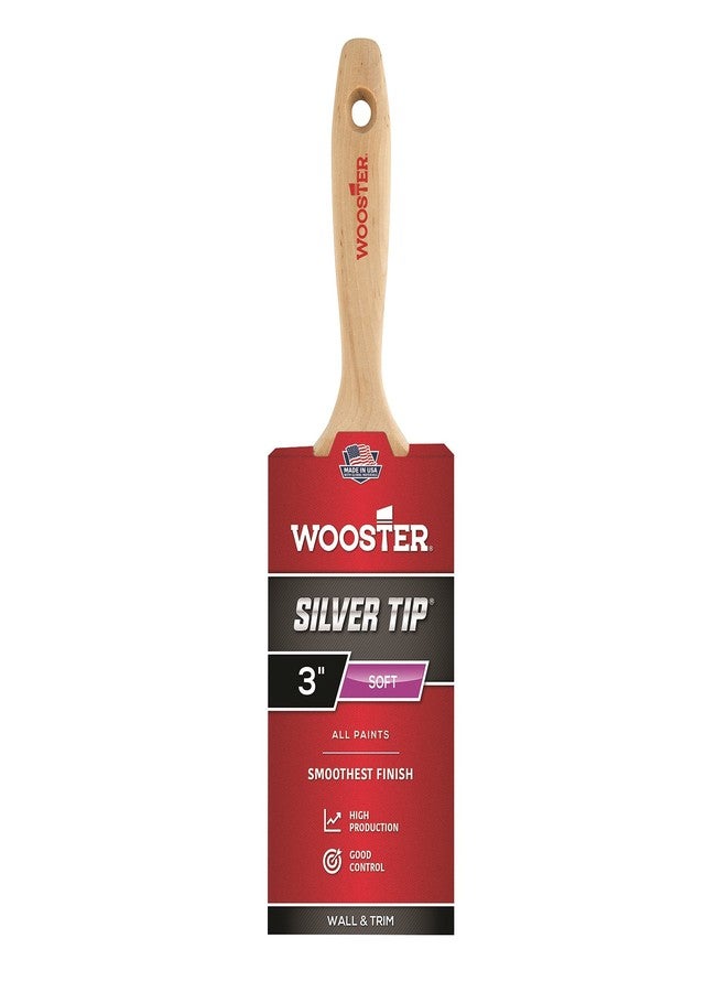 Wooster Brush 5222-3 Paintbrush, 3 Inch,Silver,white - Image 1