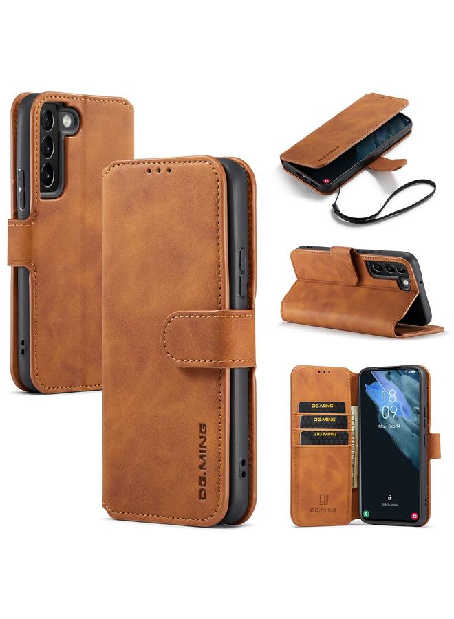 Case For Samsung Galaxy S22+ Retro Oil Side Horizontal Flip Leather Case with Holder & Card Slots & Wallet