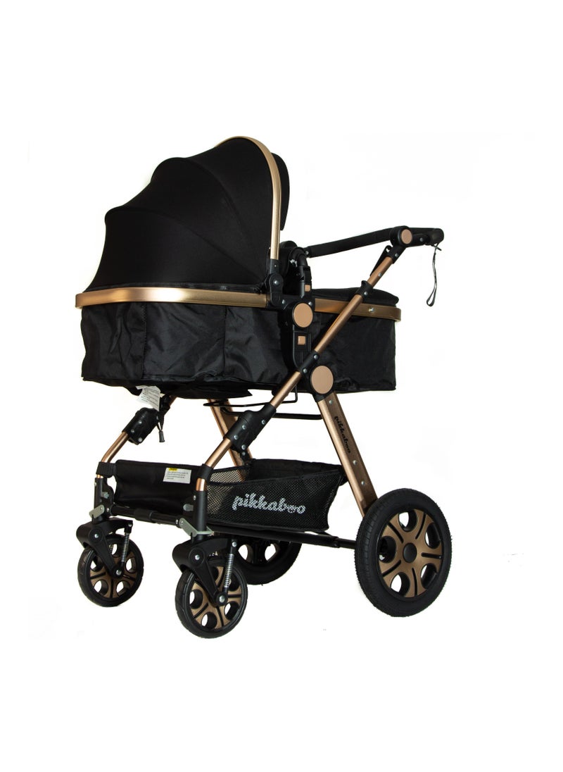 Pikkabo-3in1 Luxury Pram Stroller-Black - pzsku/Z809E2F2D10C12D22DE2AZ/45/_/1673008903/1990f3d5-c6c0-4f6f-a446-2c0f0862c0f6