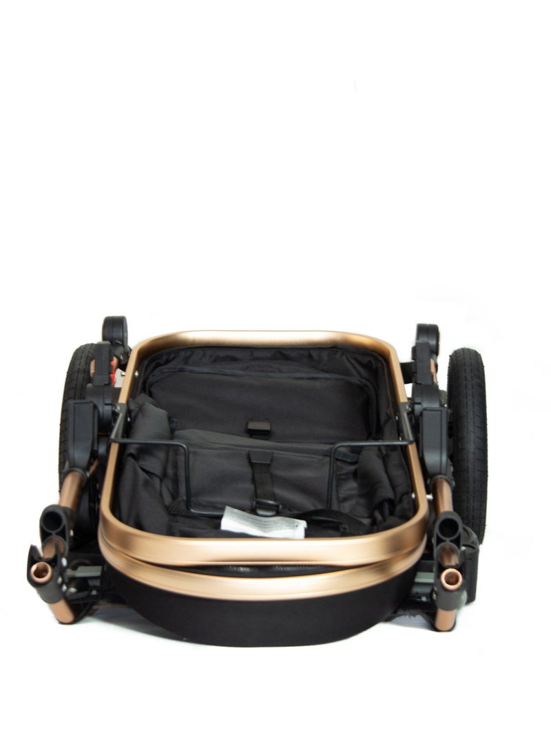 Pikkaboo - Pikkabo-3in1 Luxury Pram Stroller-Black - Image 1