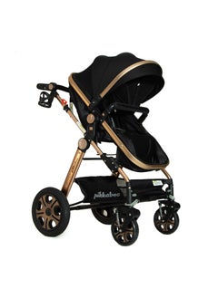 Pikkaboo Pikkabo-3in1 Luxury Pram Stroller-Black  - Image 1