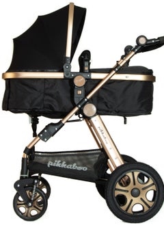 Pikkaboo Pikkabo-3in1 Luxury Pram Stroller-Black  - Image 3