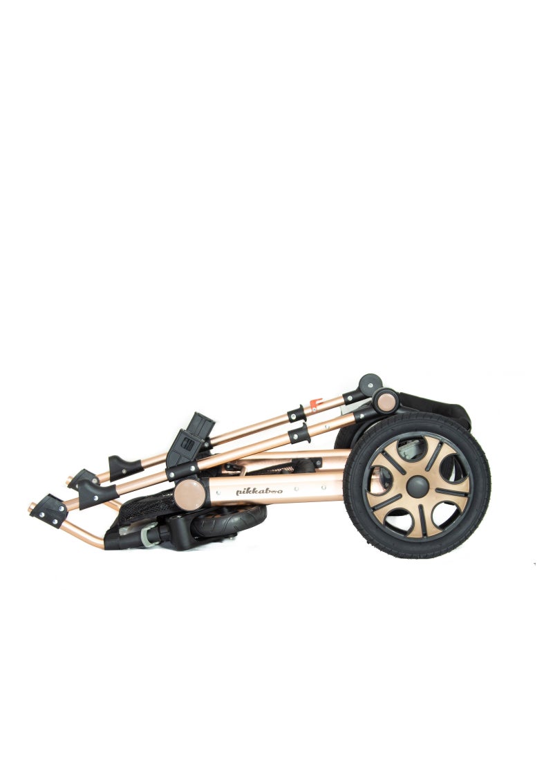 Pikkaboo - Pikkabo-3in1 Luxury Pram Stroller-Black - Image 1