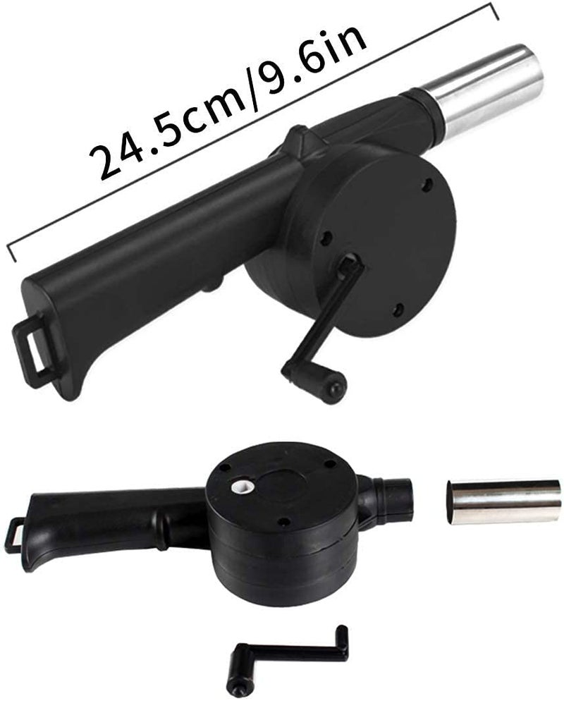 OVERA مروحة باربكيو محمولة من أوفيرا لموقد الفحم في الهواء الطلق (عبوة من 1) - Image 3