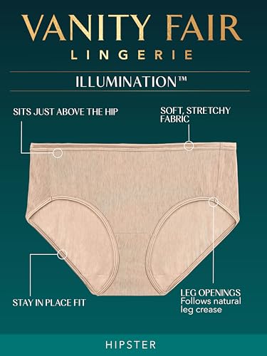 Vanity Fair Women's Illumination Hipster Panty 18107, Star White, Large/7 - Image 4