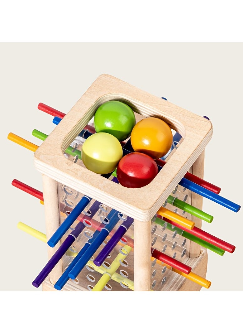 AROAQ Wooden Stacking Game That Helps Distinguish Colors And Shapes, Exercises Spatial Thinking And Logical Analysis, Suitable for Parent-Child Interactive Party Puzzle Toys for Children Aged 3 And Above  - Image 2