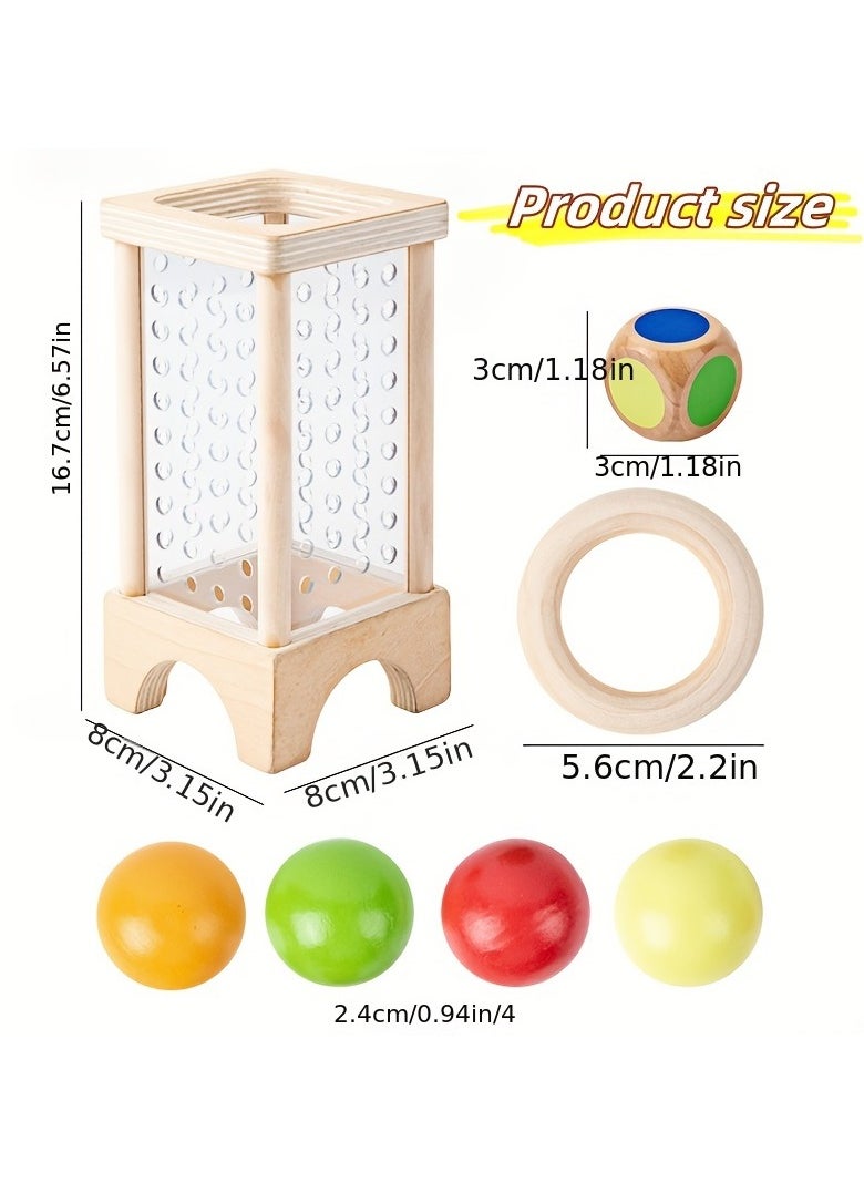 AROAQ Wooden Stacking Game That Helps Distinguish Colors And Shapes, Exercises Spatial Thinking And Logical Analysis, Suitable for Parent-Child Interactive Party Puzzle Toys for Children Aged 3 And Above  - Image 5
