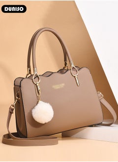 DUNISO Women's Fashion Handbag Faux Leather Crossbody Bag For Women Large Capacity Bow Trim Tote Bags Top Handle Satchel Fashionable Travel Shoulder Bag For Ladies  - Image 5