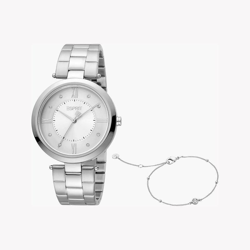 ESPRIT Women's Silver Stainless Steel Watch, Silver Dial|ES1L252M0015 - Image 1