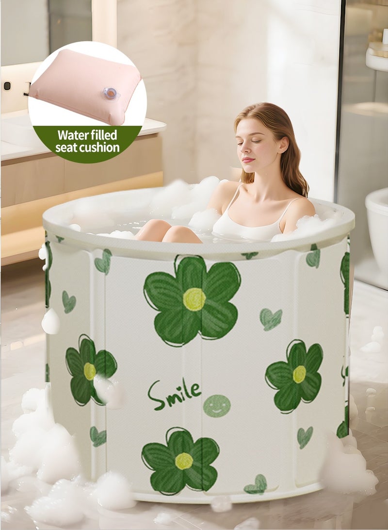 BEIRUI Large Capacity Waterproof Portable Non-Inflatable Folding Soaking Spa Bathtub Barrel, Household Large Shower Bathing Tubs, Separate Family Bathroom SPA Tub for Adults and Kid - Image 1