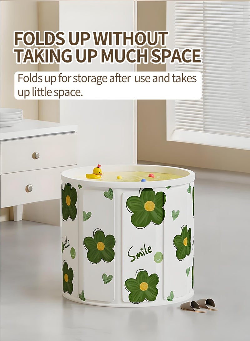 BEIRUI Large Capacity Waterproof Portable Non-Inflatable Folding Soaking Spa Bathtub Barrel, Household Large Shower Bathing Tubs, Separate Family Bathroom SPA Tub for Adults and Kid - Image 2