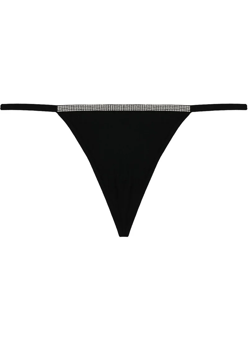 Magic Form 369 Women's Size Adjustable String Panties-Black