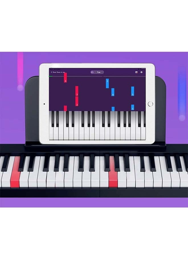KONIX - 88-Key Foldable Digital Piano Keyboard, Full Size Semi-Weighted Keyboard, Portable Electric Piano w/MIDI, Split Function, Sustain Pedal & Carrying Bag for Beginner(White with light) - Image 1