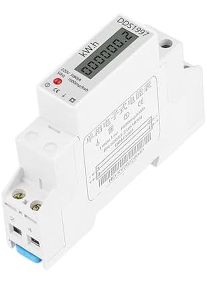 Single Phase Din Rail Energy Meter LCD Display 5 30 A Current Voltage Power Consumption - Image 2