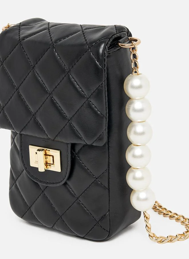 Styli Twist Lock Crossbody Bag with Chain Strap