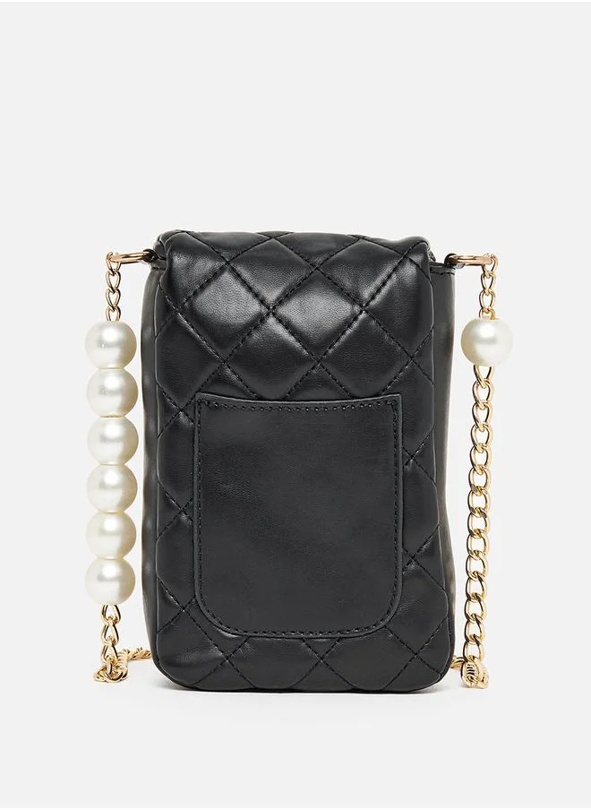 Styli Twist Lock Crossbody Bag with Chain Strap