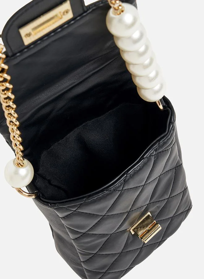 Styli Twist Lock Crossbody Bag with Chain Strap