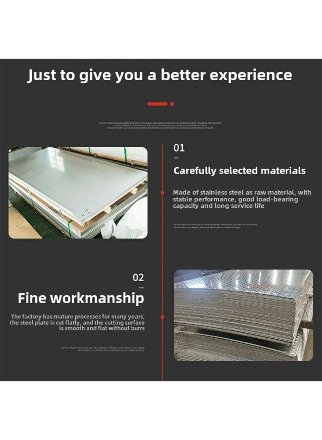 Generic Medium And Heavy Plate 304 Stainless Steel Welded Square Plate Laser Cutting Plate Iron Plate Square Plate 316 Cutting Round Zero Cutting Bending Thread-Body Color:1.5mm50* 50cm - Image 5